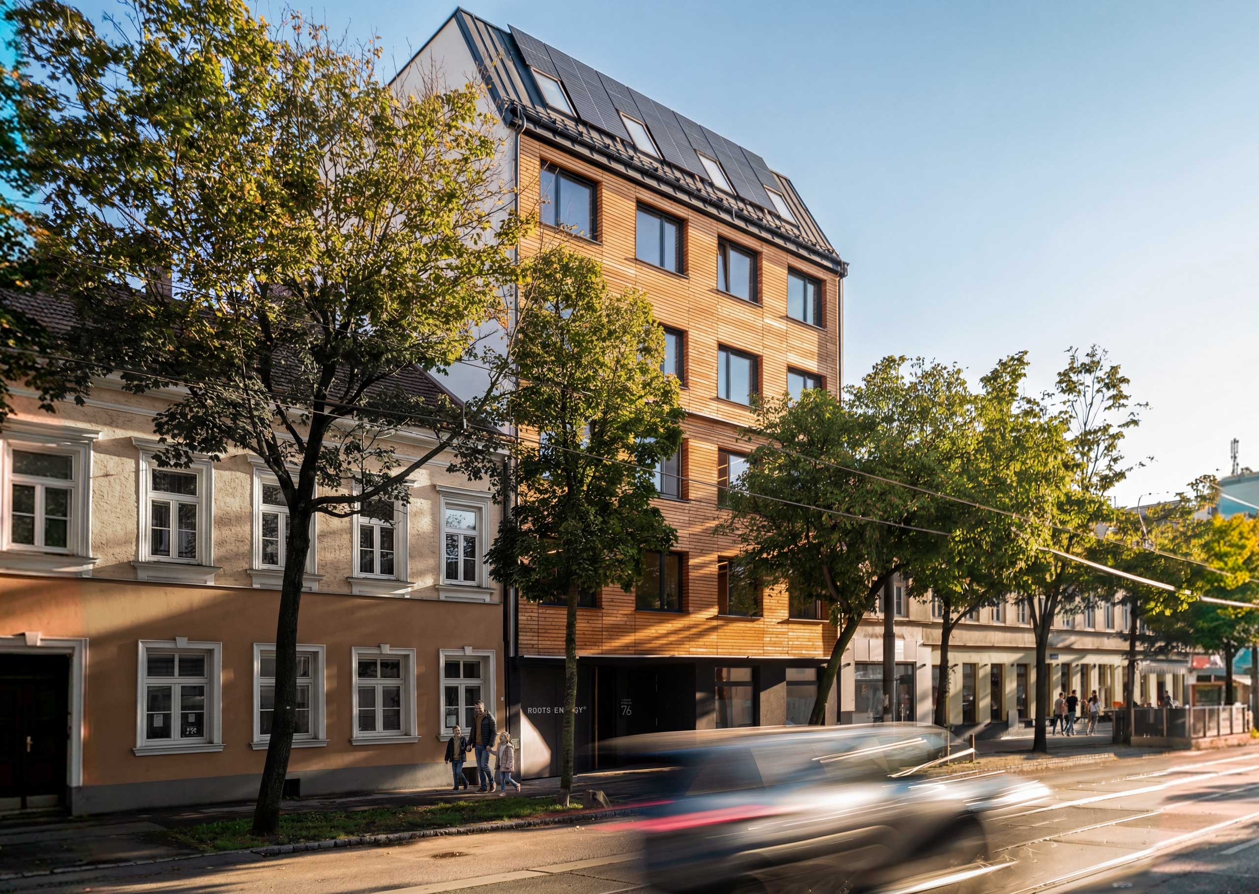 Das Roots·House an der Linzer Straße 76 in Wien-Penzing